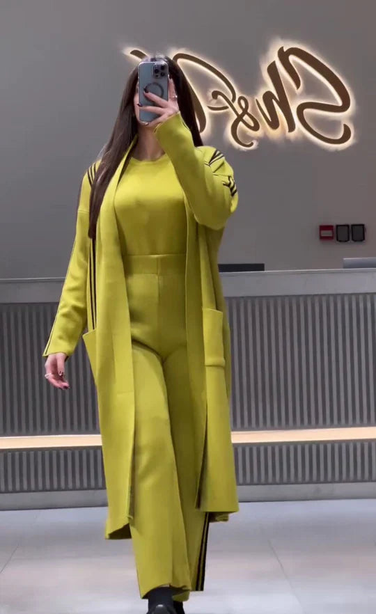 3 PIECE WINTER STRIPE CO-ORD SET