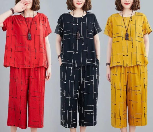 Women Half Sleeves Printed Nightwear