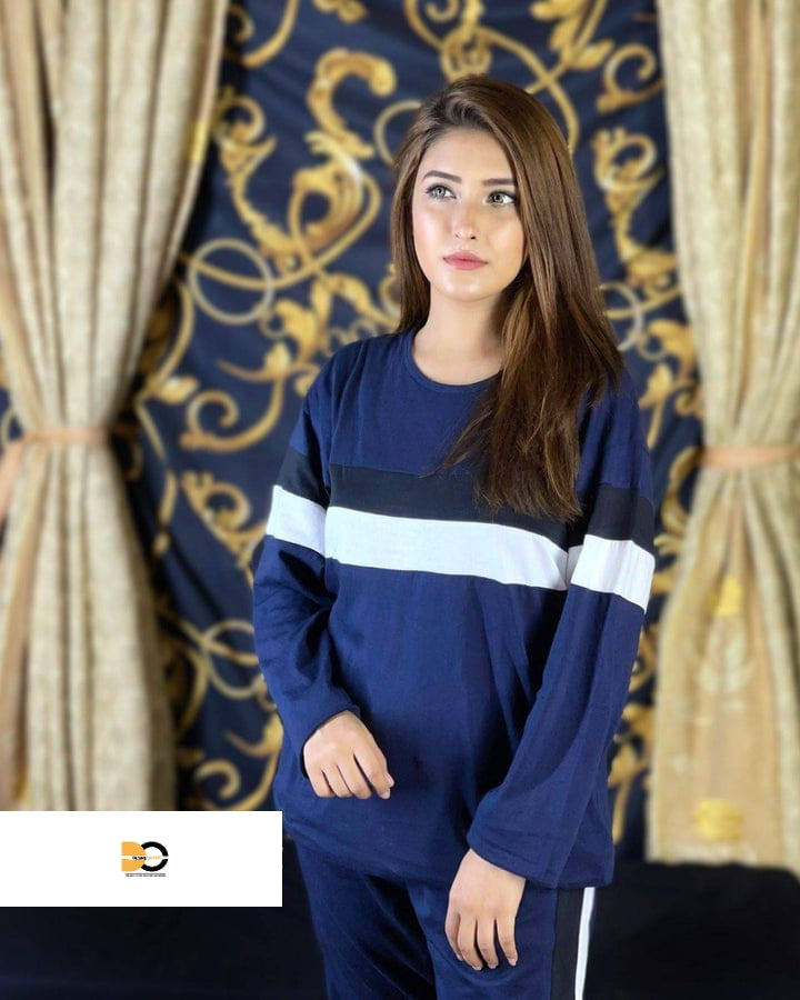 Blue Contrast Full Sleeves Tracksuit Article # 0070