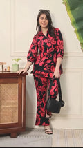 BLACK & RED PRINTED CO-ORD SET