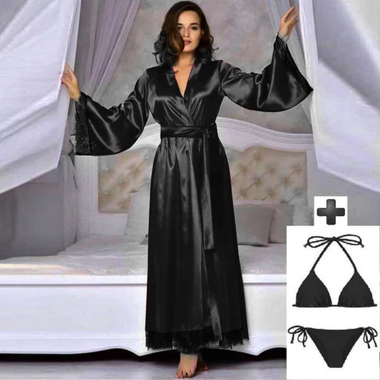 3 PIECE NIGHTWEAR GOWN+BRA+PANTY