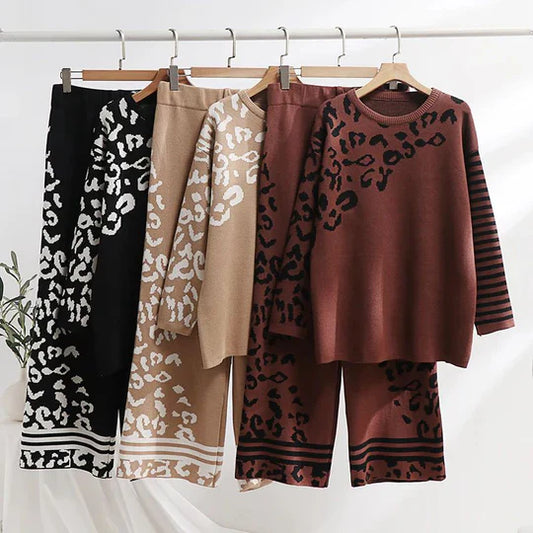 LEOPARD WOOLEN SET