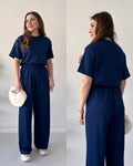 2 PCS HALF SLEEVES TROUSER SET