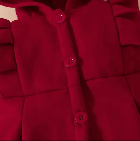 KIDS BUTTON HOODIE - MAROON