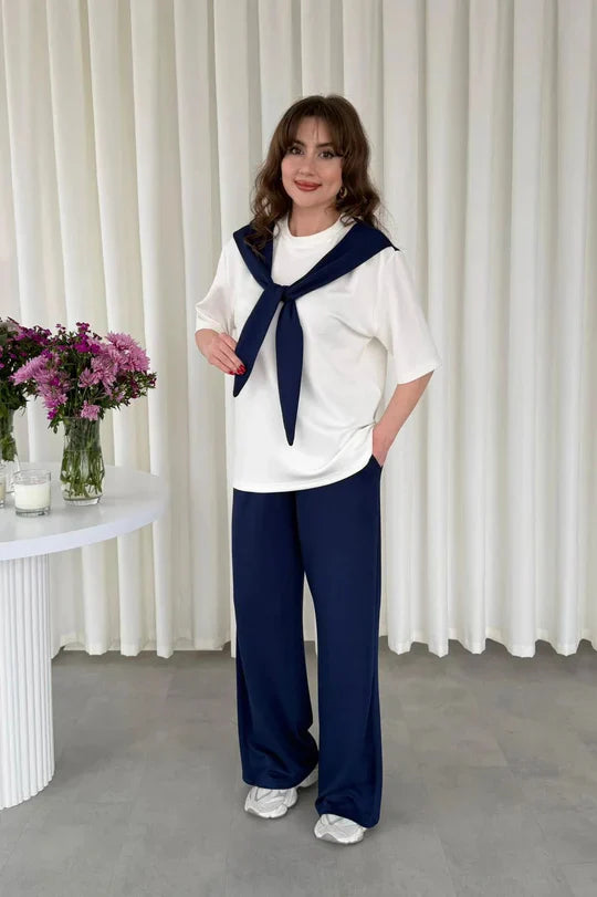 Shoulder Tie 2-Piece Suit