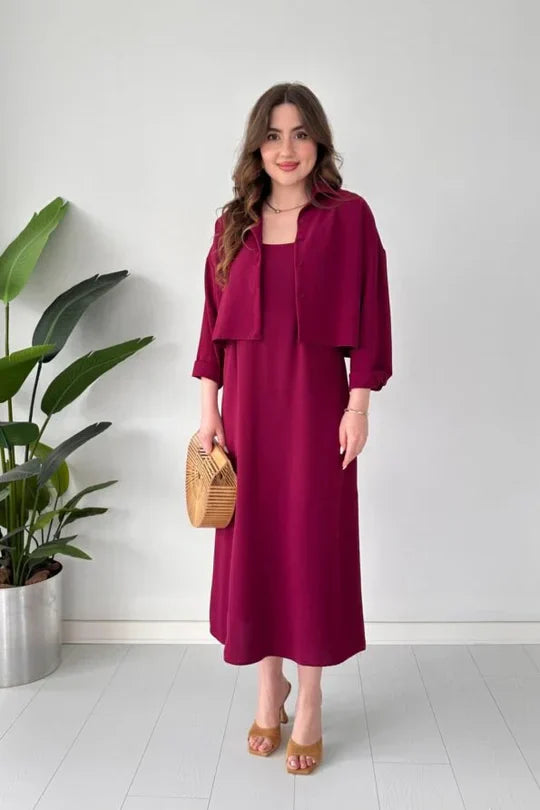 COMFORT KOREAN STYLE LONG KOTI MAXI 2 PIECE